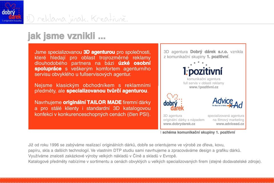 pozitivní. komunikační agentura full servis v oblasti reklamy www.1pozitivni.