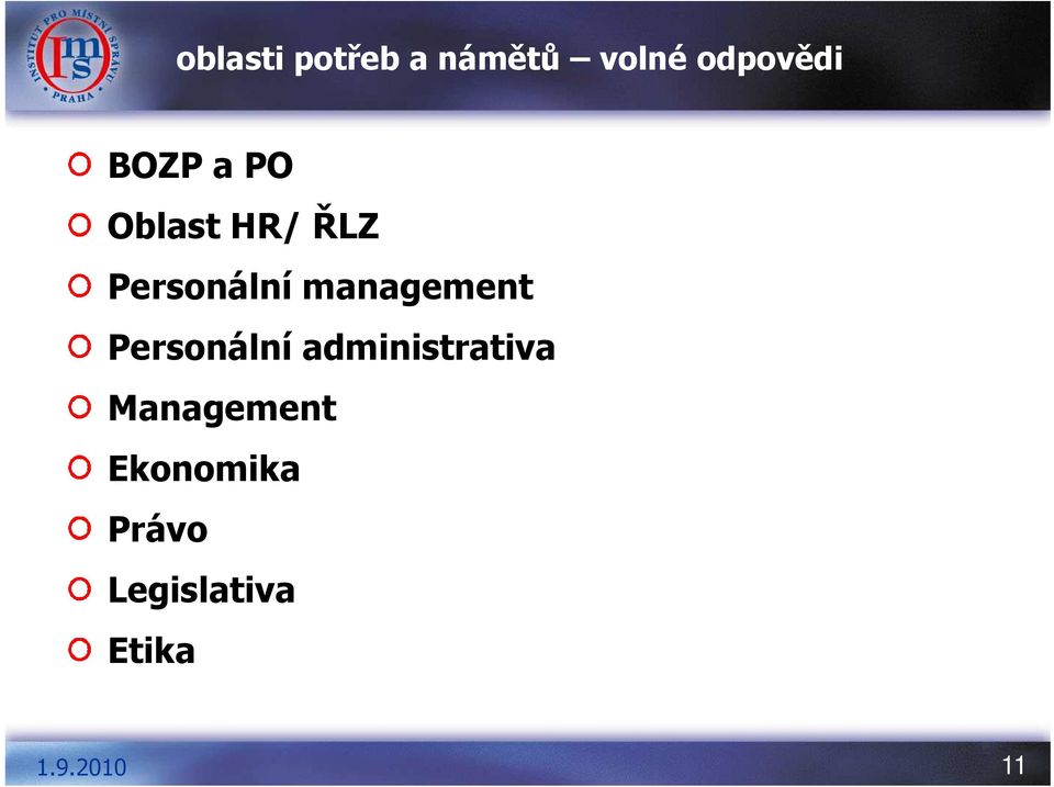 management Personální administrativa