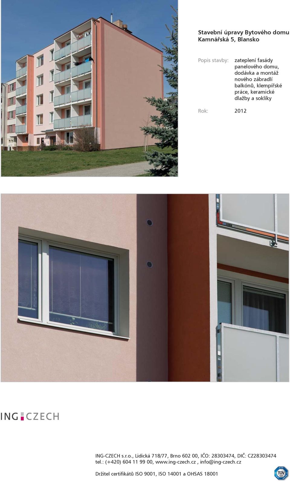dodávka a montáž nového zábradlí balkónù,