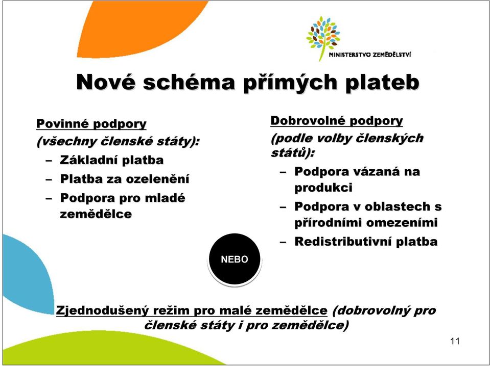 států): Podpora vázanv zaná na produkci Podpora v oblastech s přírodními omezeními