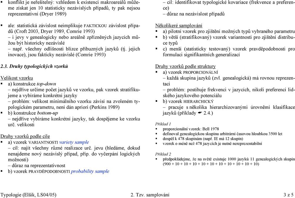všechny odlišnosti blízce příbuzných jazyků (tj.