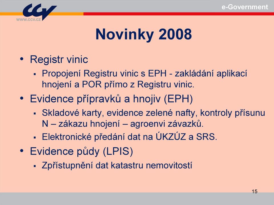 Evidence přípravků a hnojiv (EPH) Skladové karty, evidence zelené nafty, kontroly