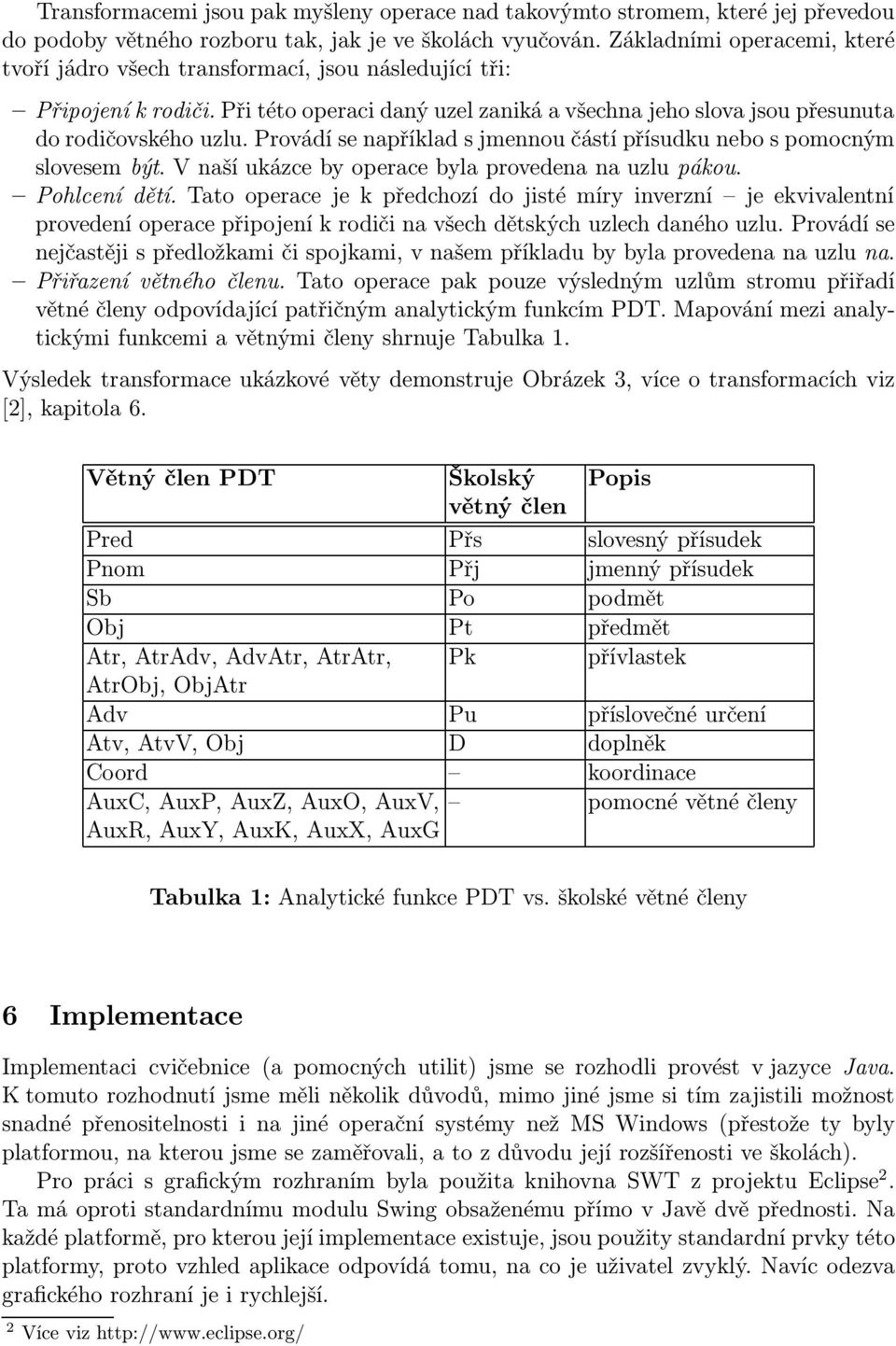 Provádí se například s jmennou částí přísudku nebo s pomocným slovesem být. V naší ukázce by operace byla provedena na uzlu pákou. Pohlcení dětí.