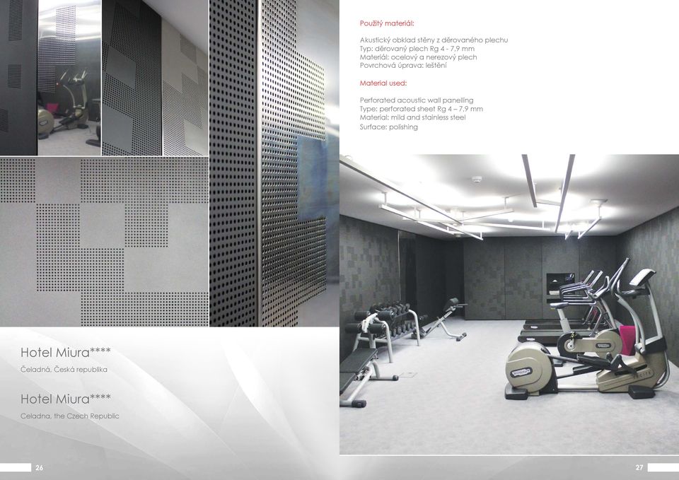 panelling Type: perforated sheet Rg 4 7,9 mm Material: mild and stainless steel Surface: