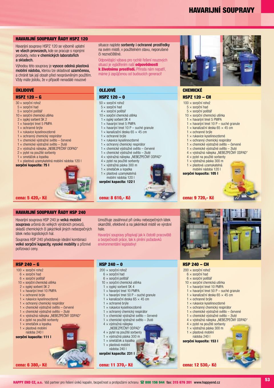 Vždy máte jistotu, že v případě nenadálé nouzové HSPZ 120 G 2 sypký sorbent SK 2 1 plastová uzamykatelná mobilní nádoba 120 l sorpční kapacita: 75 l situace najdete sorbenty i ochranné prostředky na