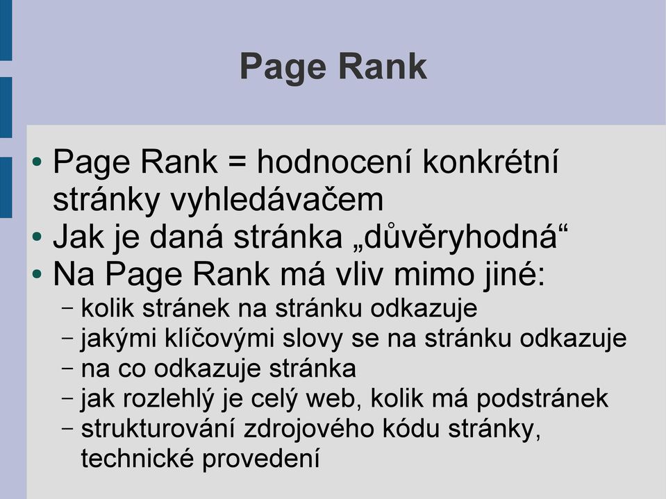 jakými klíčovými slovy se na stránku odkazuje na co odkazuje stránka jak rozlehlý