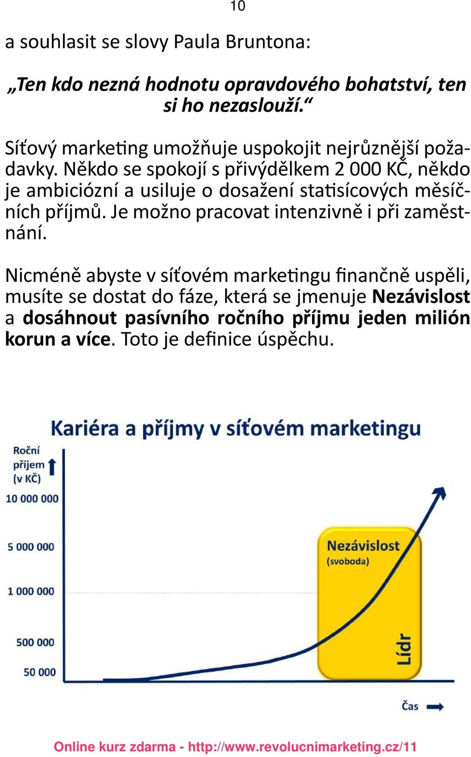 Někdo se spokojí s přivýdělkem 2 000 KČ, někdo je ambiciózní a usiluje o dosažení statisícových měsíčních příjmů.