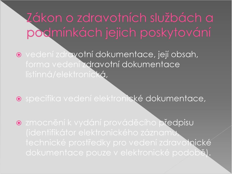 vydání prováděcího předpisu (identifikátor elektronického záznamu, technické