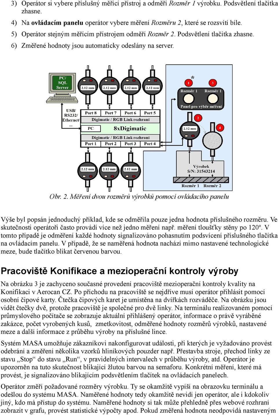 Podsvětlení tlačítka zhasne. 6) Změřené hodnoty jsou automaticky odeslány na server. Obr. 2.