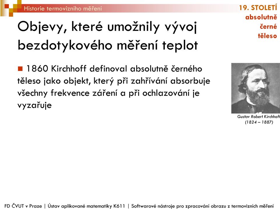 černého těleso jako objekt, který při zahřívání absorbuje všechny