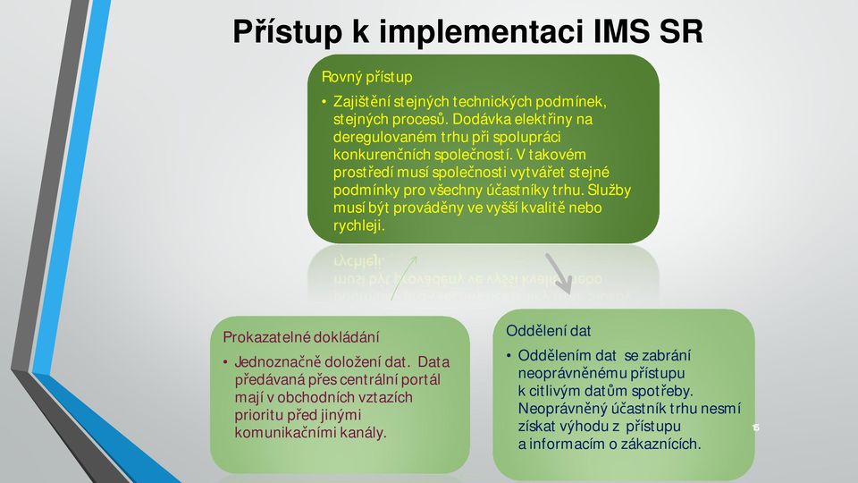 V takovém prost edí musí spole nosti vytvá et stejné podmínky pro všechny ú astníky trhu. Služby musí být provád ny ve vyšší kvalit nebo rychleji.