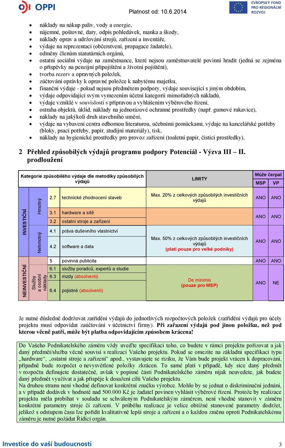 životní pojištění), tvorba rezerv a opravných položek, zúčtování oprávky k opravné položce k nabytému majetku, finanční výdaje - pokud nejsou předmětem podpory, výdaje související s jiným obdobím,