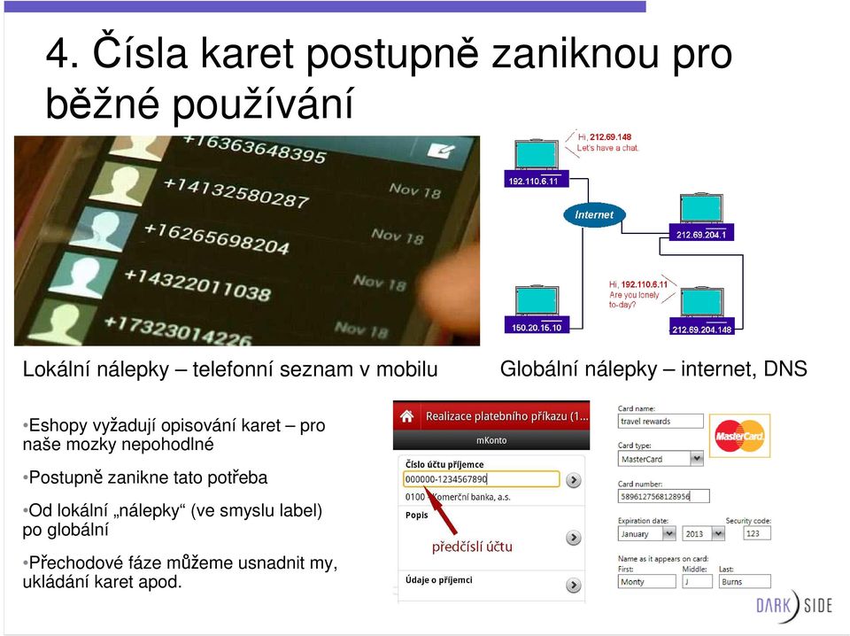 pro naše mozky nepohodlné Postupně zanikne tato potřeba Od lokální nálepky (ve