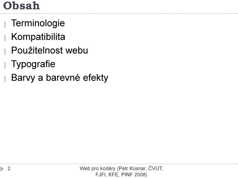 Použitelnost webu }
