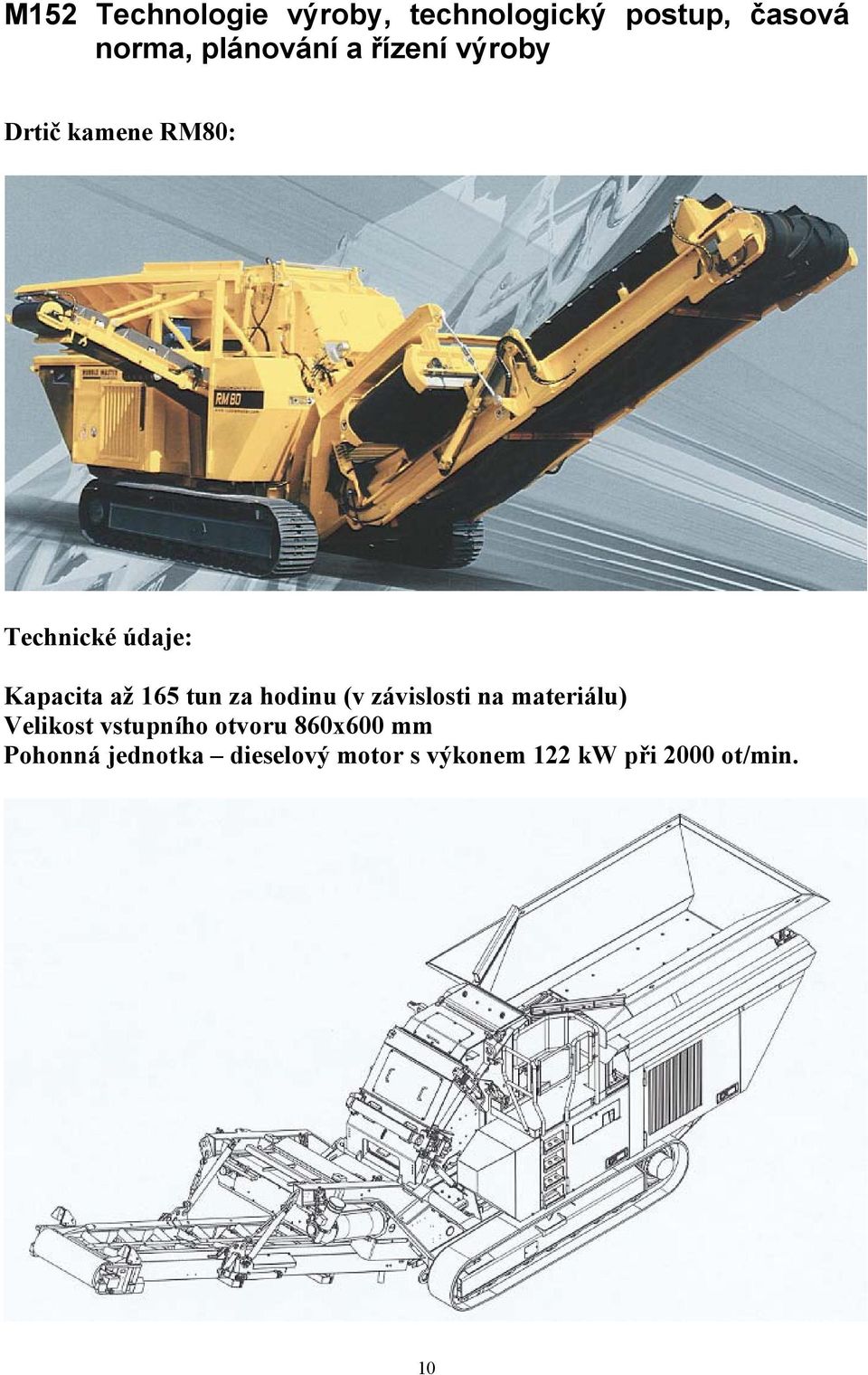 za hodinu (v závislosti na materiálu) Velikost vstupního otvoru 860x600