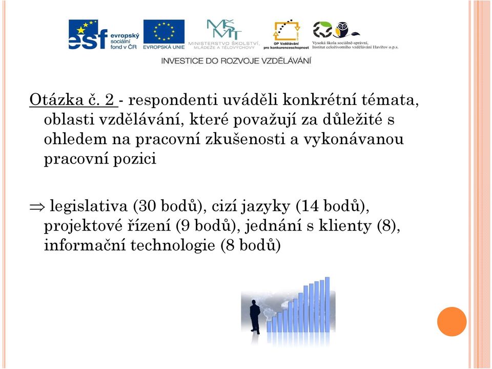 považují za důležité s ohledem na pracovní zkušenosti a vykonávanou