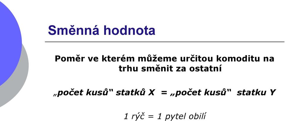 směnit za ostatní počet kusů statků