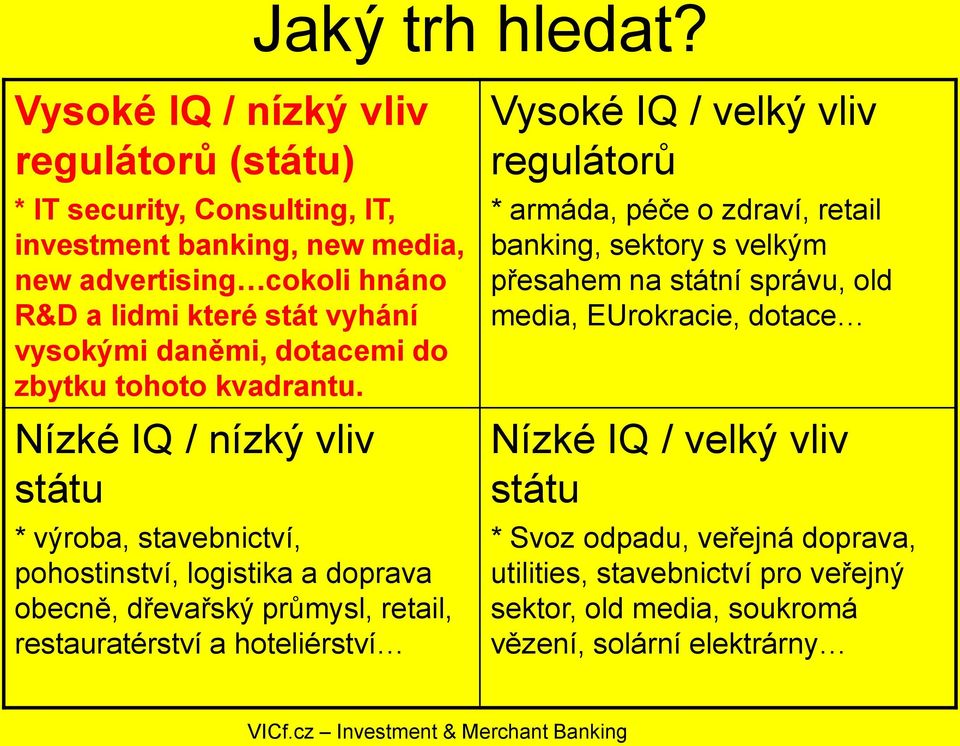 daněmi, dotacemi do zbytku tohoto kvadrantu.