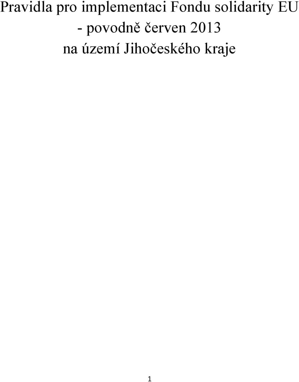 solidarity EU - povodně