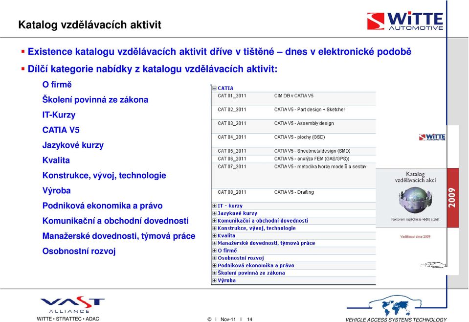 ze zákona IT-Kurzy CATIA V5 Jazykové kurzy Kvalita Konstrukce, vývoj, technologie Výroba Podniková