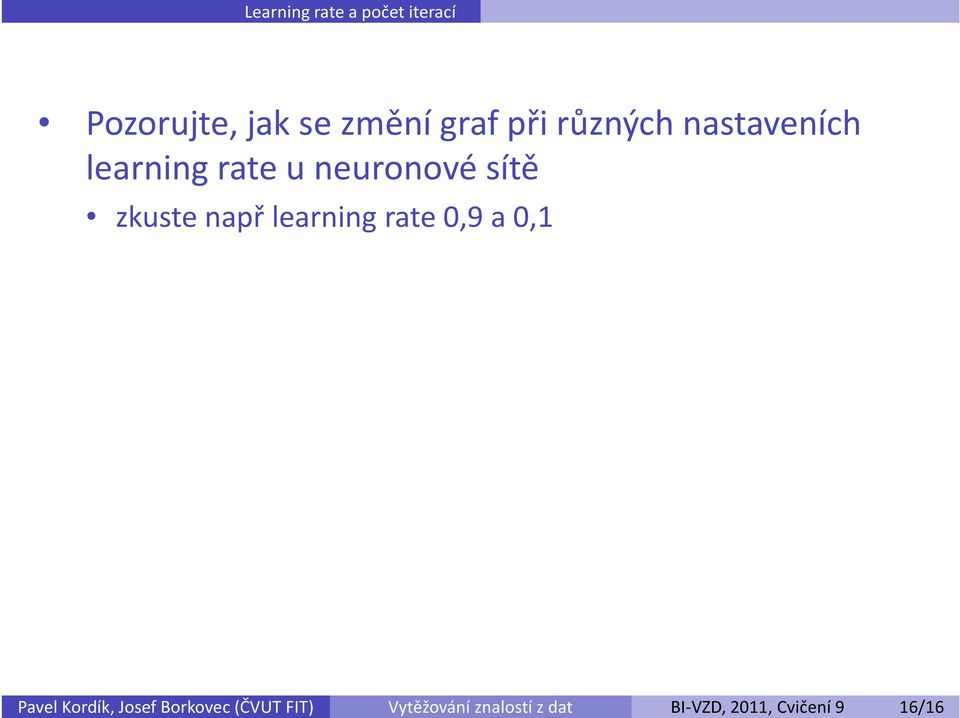 16/16 Pozorujte, jak se změní graf při různých nastaveních