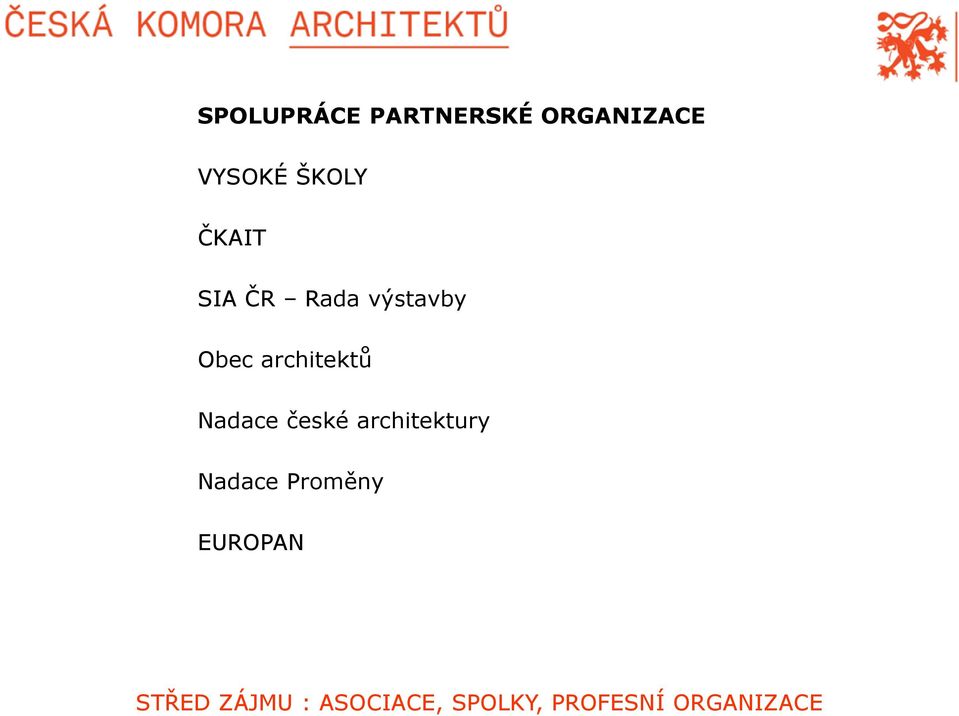 výstavby Obec architektů Nadace