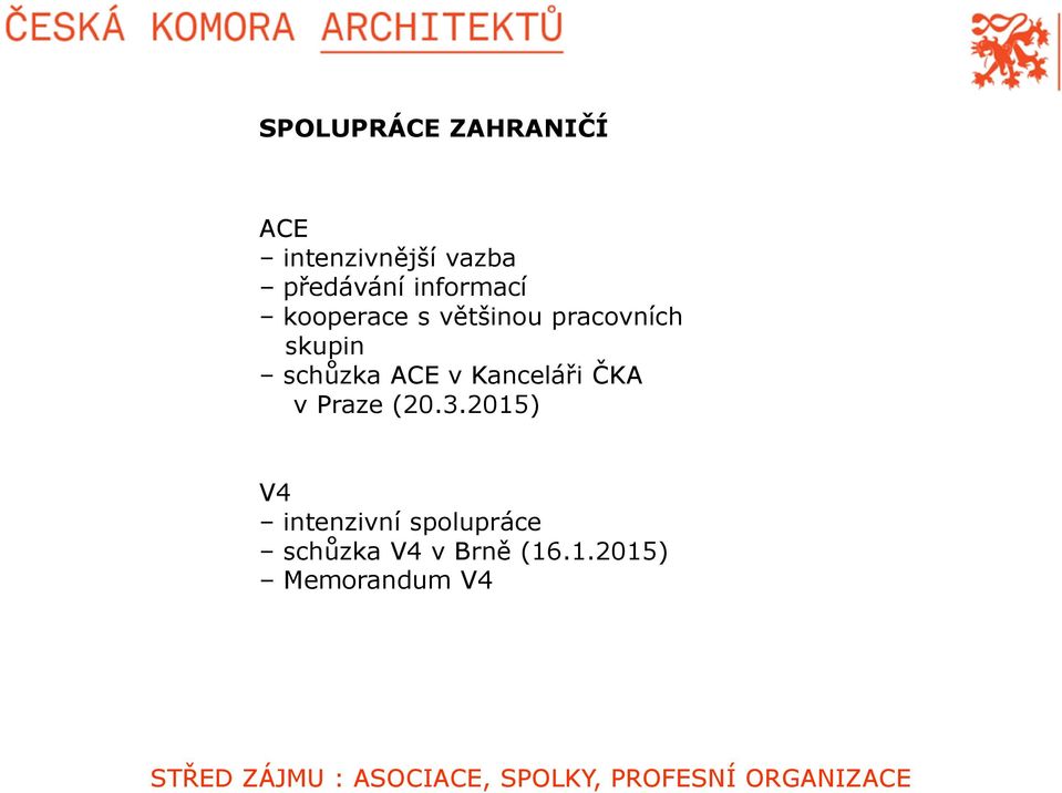 schůzka ACE v Kanceláři ČKA v Praze (20.3.