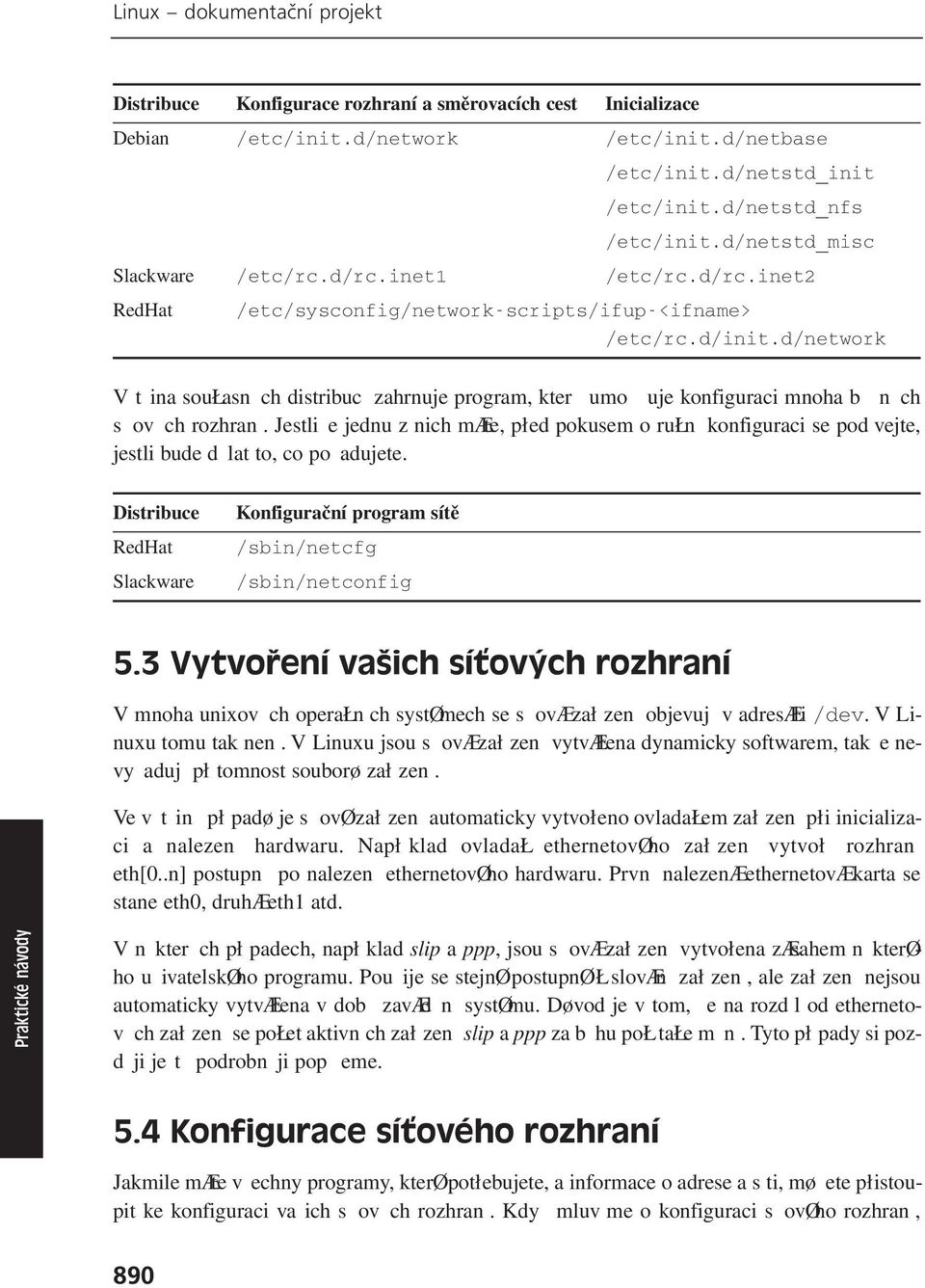 d/network V tina soułasn ch distribuc zahrnuje program, kter umo uje konfiguraci mnoha b n ch s ov ch rozhran.