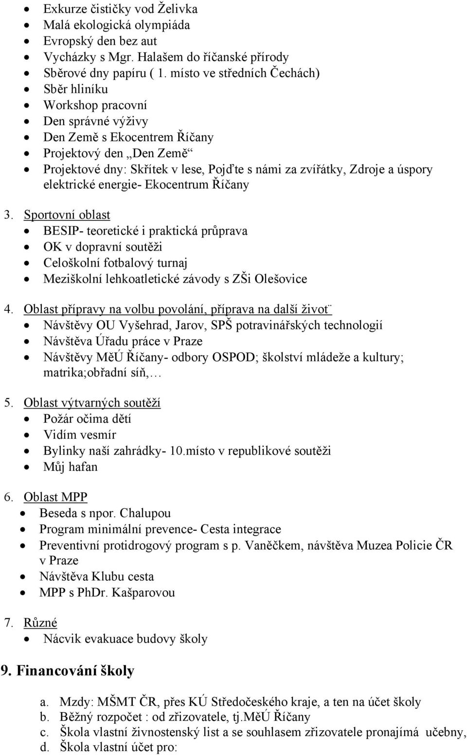 úspory elektrické energie- Ekocentrum Říčany 3.