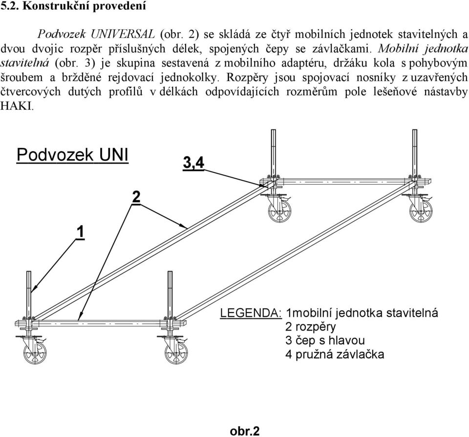 Mobilní jednotka stavitelná (obr.