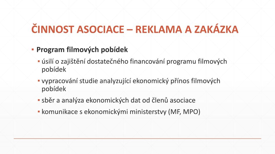 studie analyzující ekonomický přínos filmových pobídek sběr a analýza