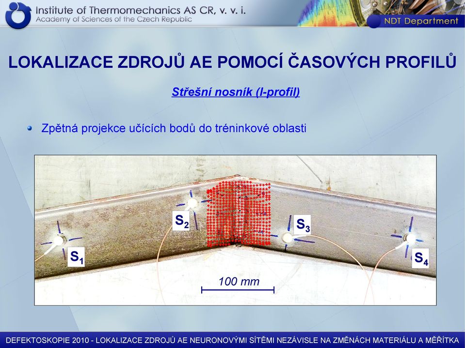 tréninkové oblasti S1 mm DEFEKTOSKOPIE 2010 -