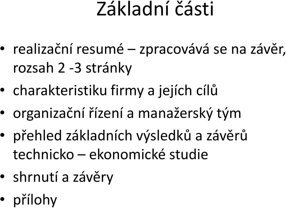 organizační řízení a manažerský tým přehled základních