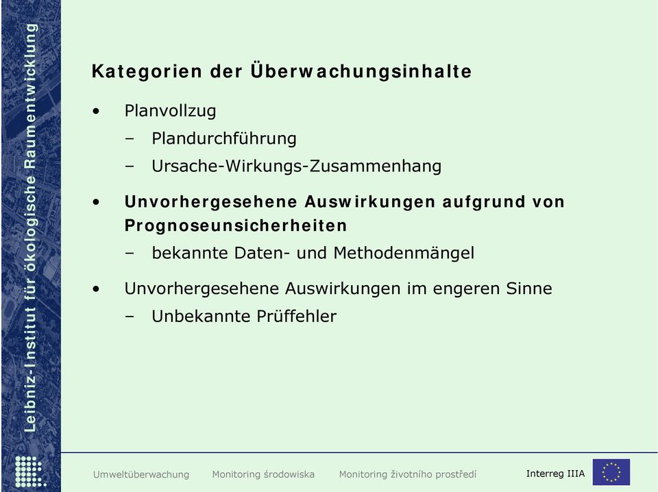 aufgrund von Prognoseunsicherheiten bekannte Daten- und