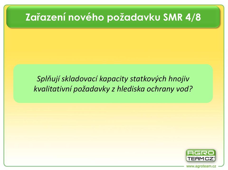 statkových hnojiv kvalitativní