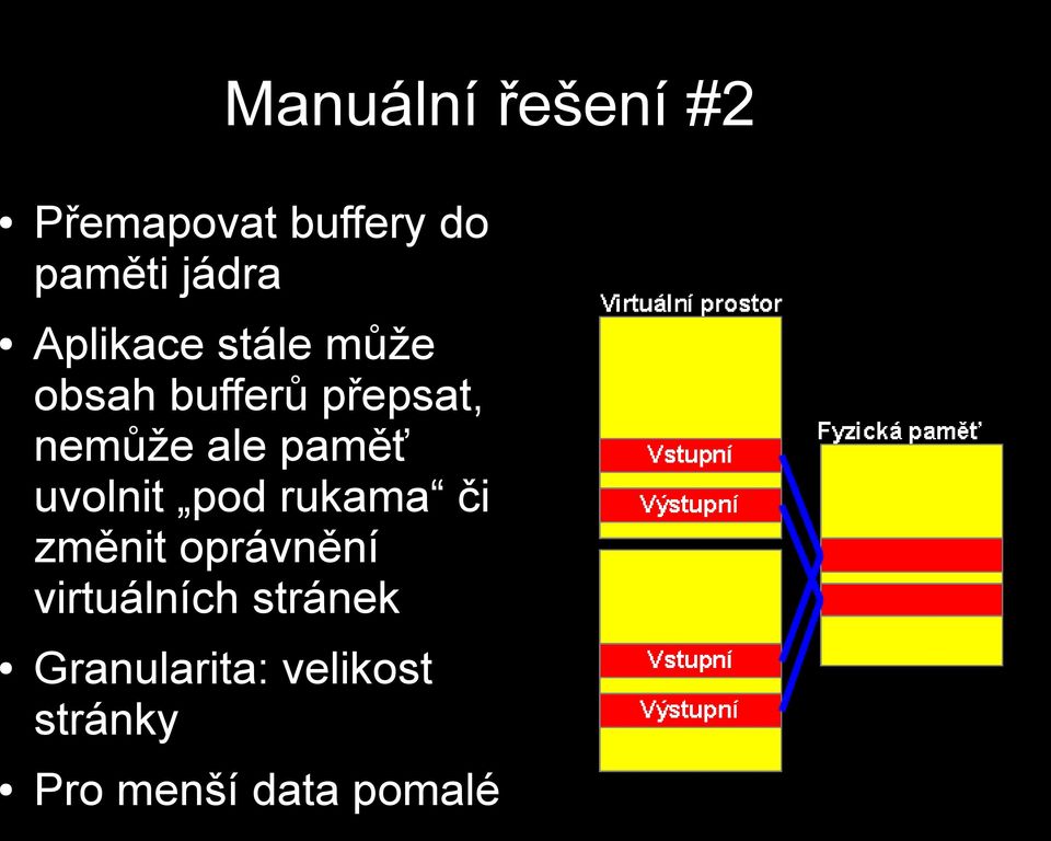 paměť uvolnit pod rukama či změnit oprávnění