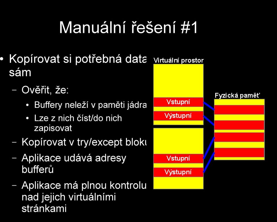 zapisovat Kopírovat v try/except bloku Aplikace udává adresy