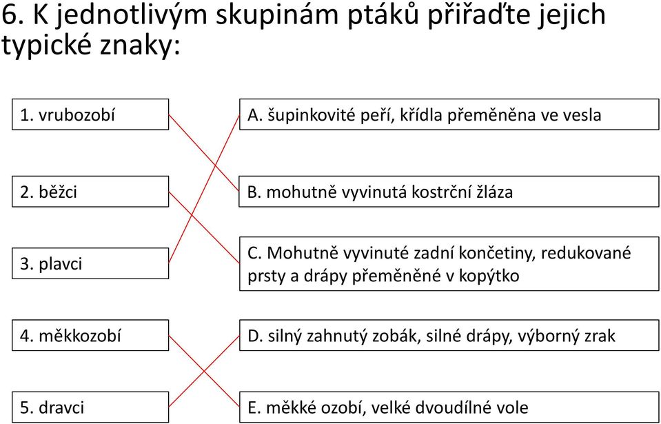 plavci C. Mohutně vyvinuté zadní končetiny, redukované prsty a drápy přeměněné v kopýtko 4.