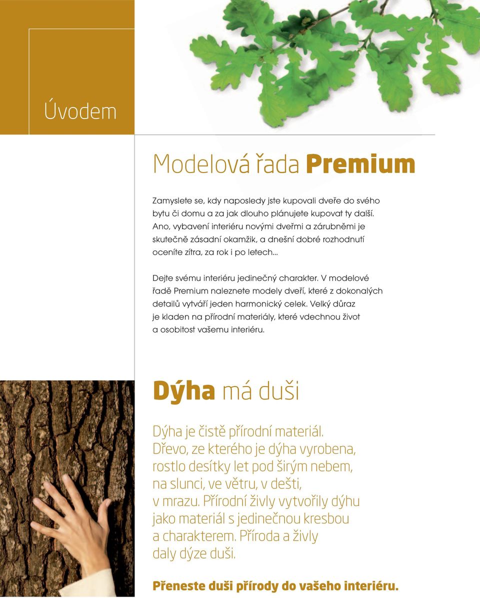 V modelové řadě Premium naleznete modely dveří, které z dokonalých detailů vytváří jeden harmonický celek.