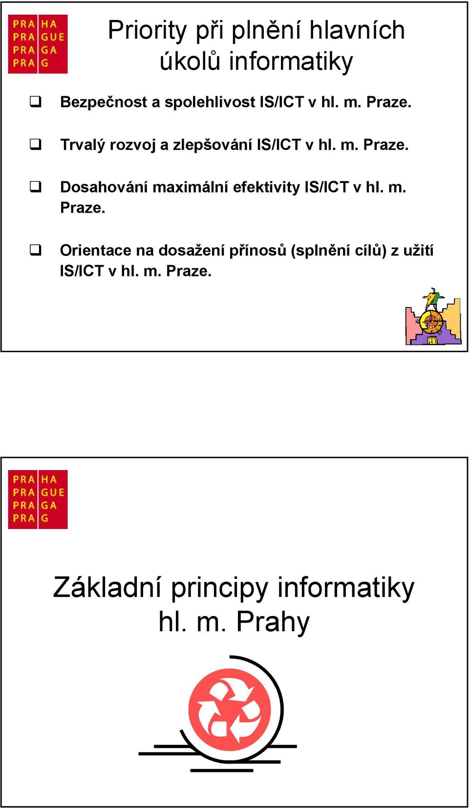 m. Praze. Orientace na dosažení přínosů (splnění cílů) z užití IS/ICT v hl. m.