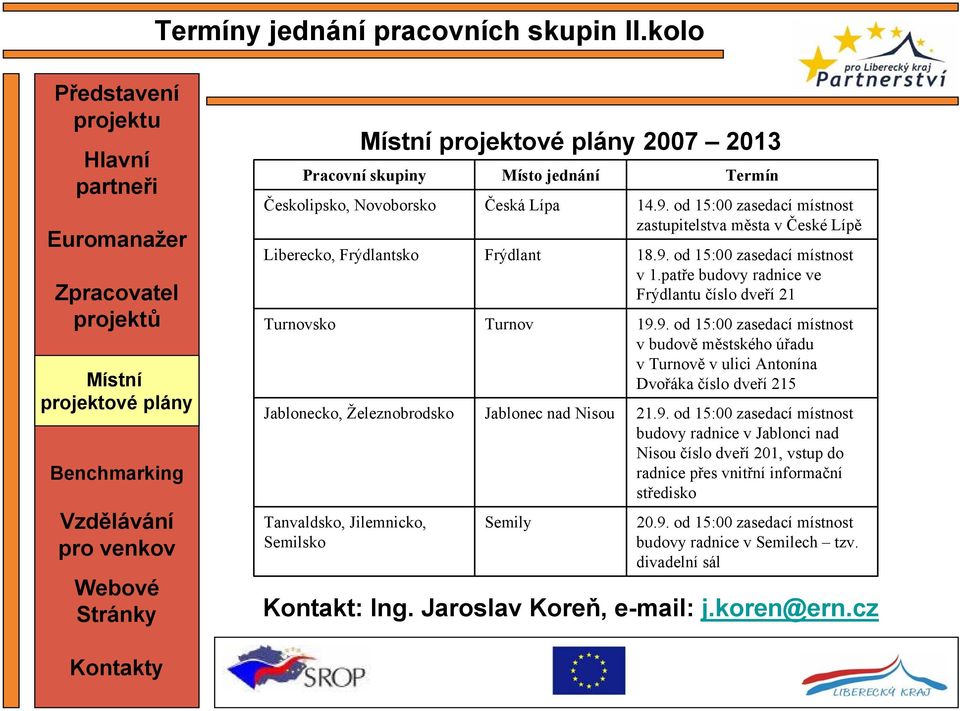 patře budovy radnice ve Frýdlantu číslo dveří 21 Turnovsko Turnov 19.