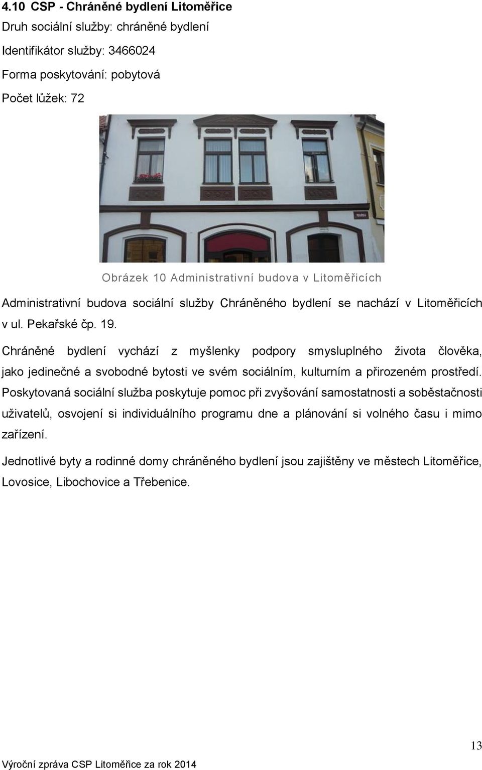 Chráněné bydlení vychází z myšlenky podpory smysluplného života člověka, jako jedinečné a svobodné bytosti ve svém sociálním, kulturním a přirozeném prostředí.