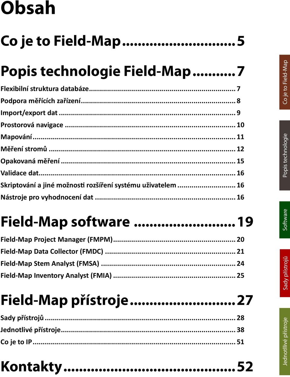 .. 16 Field-Map software...19 Field-Map Project Manager (FMPM)... 20 Field-Map Data Collector (FMDC)... 21 Field-Map Stem Analyst (FMSA)... 24 Field-Map Inventory Analyst (FMIA).