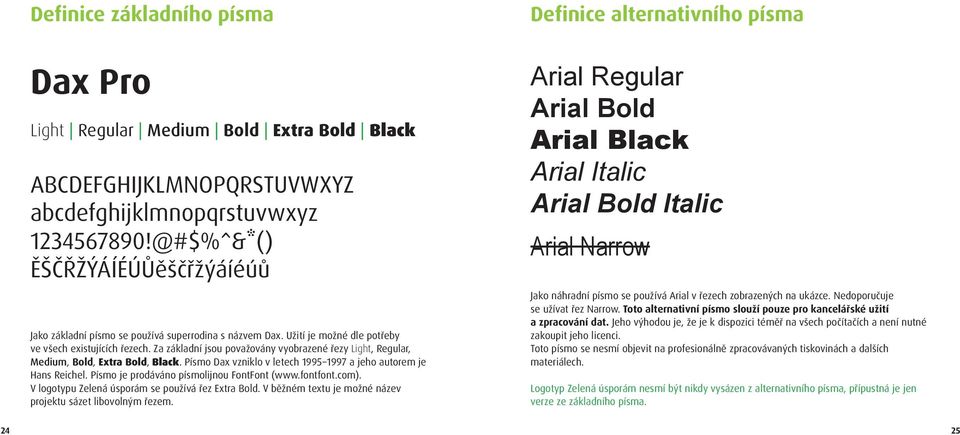 Za základní jsou považovány vyobrazené řezy Light, Regular, Medium, Bold, Extra Bold, Black. Písmo Dax vzniklo v letech 1995 1997 a jeho autorem je Hans Reichel.