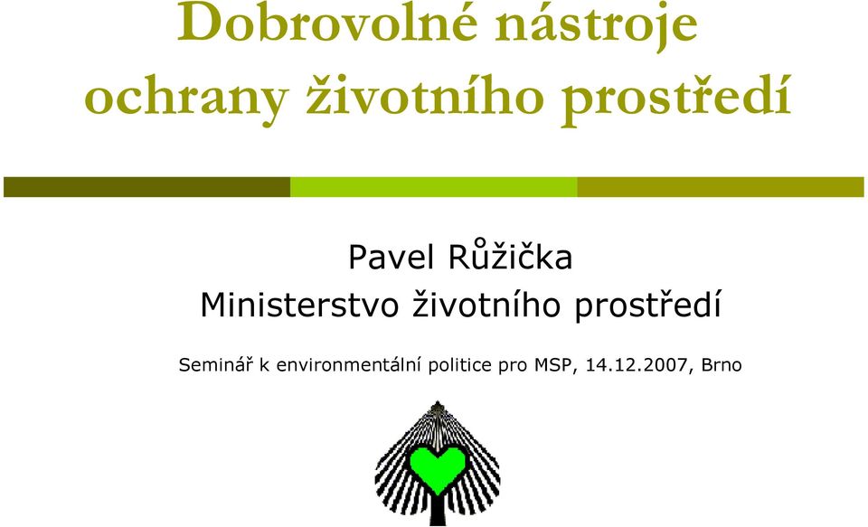 Dobrovolné nástroje ochrany životního prostředí - PDF Free Download