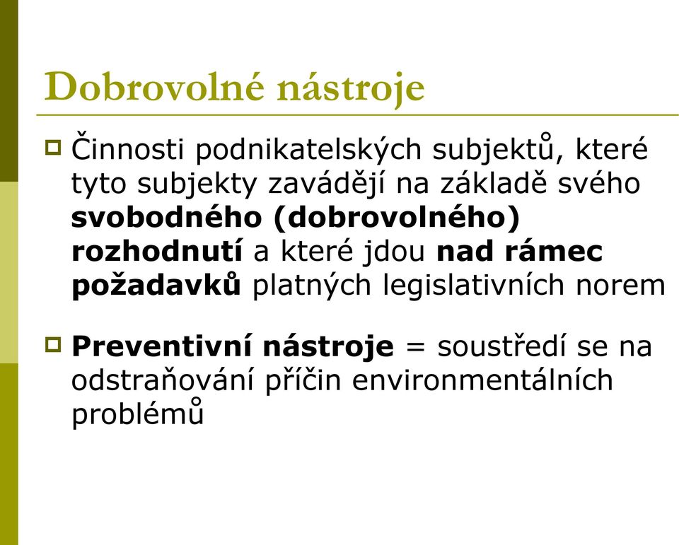 Dobrovolné nástroje ochrany životního prostředí - PDF Free Download