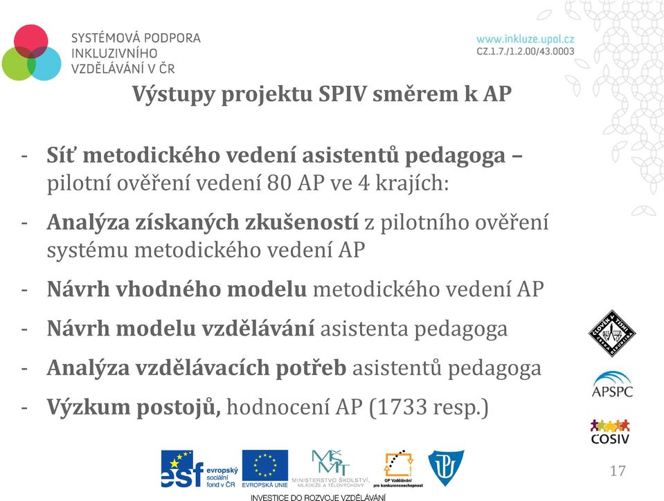 vedení AP - Návrh vhodného modelu metodického vedení AP - Návrh modelu vzdělávání asistenta