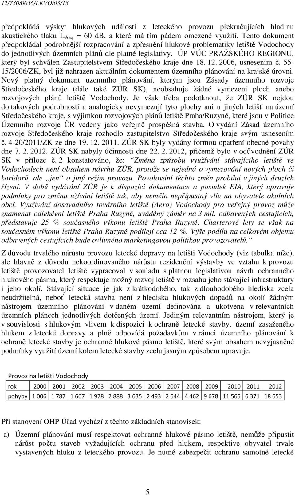 ÚP VÚC PRAŽSKÉHO REGIONU, který byl schválen Zastupitelstvem Středočeského kraje dne 18. 12. 2006, usnesením č.