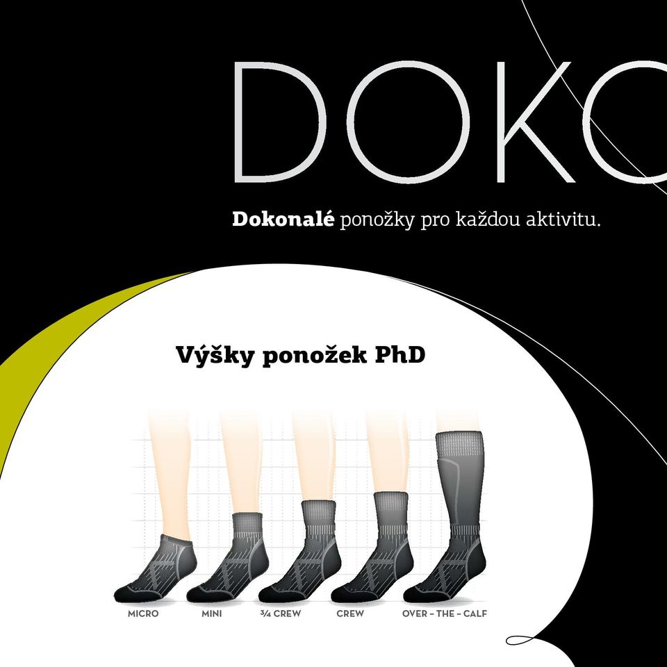 Výšky ponožek PhD MICRO