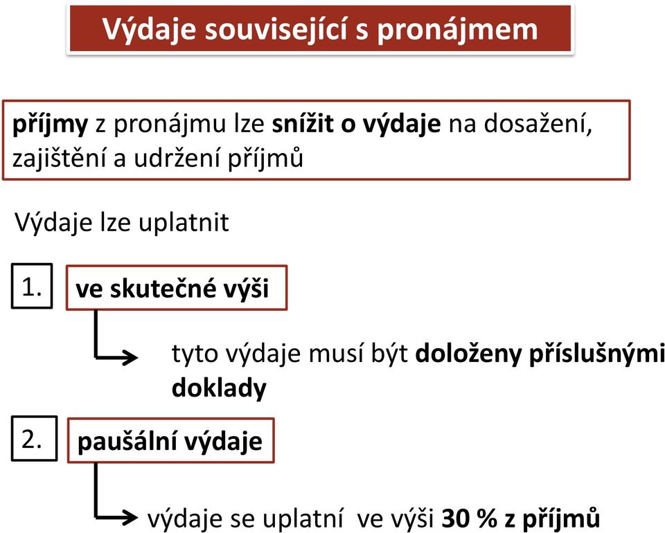 uplatnit 1. ve skutečné výši 2.